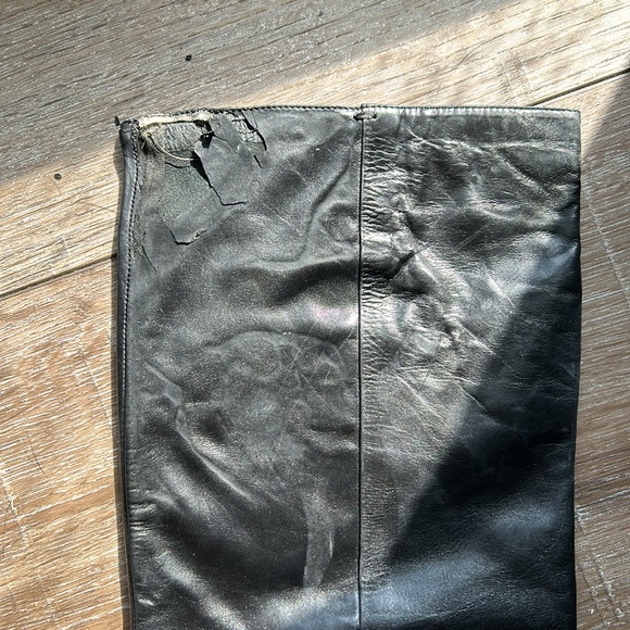 Gucci 61526 black leather Knee-High Boots Size 39C, US 8 1/2. Read Description - Picture 8 of 8